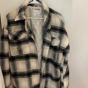 Garage Flannel Jacket, black white and beige, size: L
